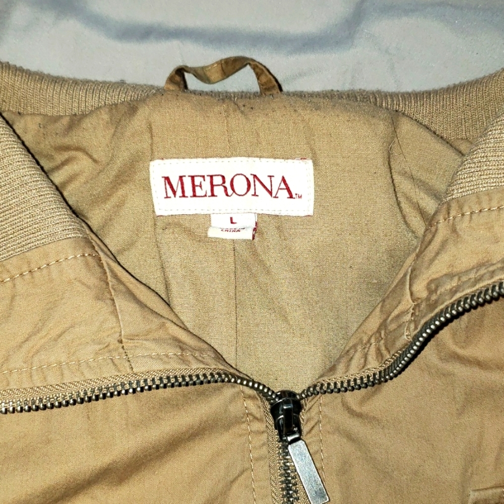 Tan Jacket with pockets and waist tie